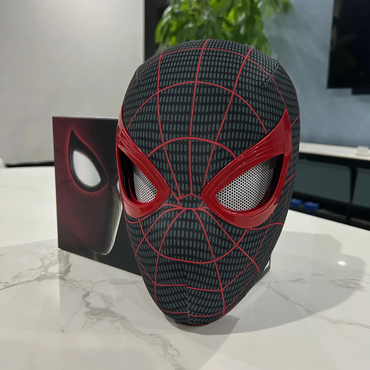 Mascara Spiderman Headgear Mask – 1:1 Elastic Cosplay Mask with Moving Eyes, Spider-Man Toy for Adults and Kids Gift