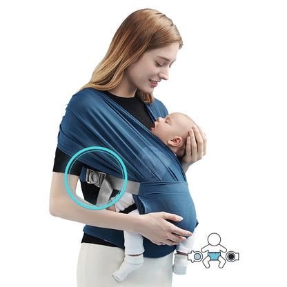 Stretchy Baby Wrap Carrier - Soft Infant Sling for Newborns & Toddlers Up to 41 lbs