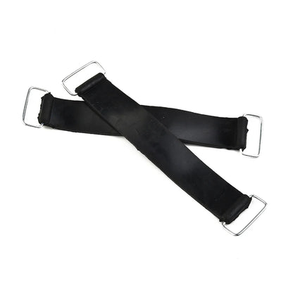 2pcs Motorcycle Rubber Battery Strap Holders — 18-23cm Belt for Honda, Scooters, Tricycles & All Motorcycles