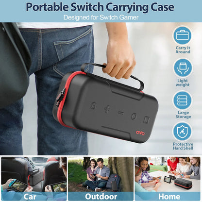 OIVO Large Storage Bag for Nintendo Switch OLED - Portable Carrying Case, Anti-Scratch, Waterproof Travel Bag