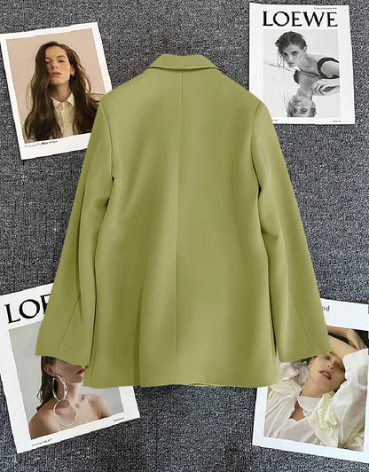 2023 Women's Elegant Single Button Blazer – Slim Fit Long Sleeve Office Jacket for Autumn & Winter