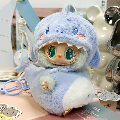 17cm Mini Plush Doll Clothes – Cute Animal-Style DIY Outfit Accessories for Labubu Dolls