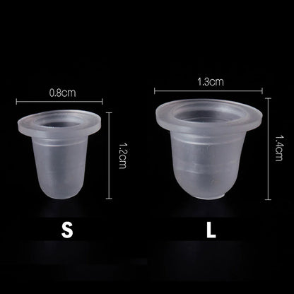 100/500/1000pcs Disposable Silicone Tattoo Ink Cup Caps — Pigment Holder Containers for Tattoo Accessories