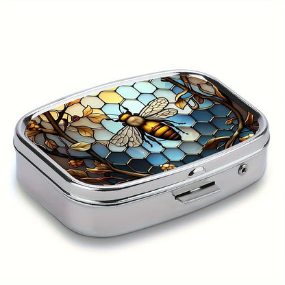 Travel Metal Organizer – Small Colored Medicine & Jewelry Storage Case for Home