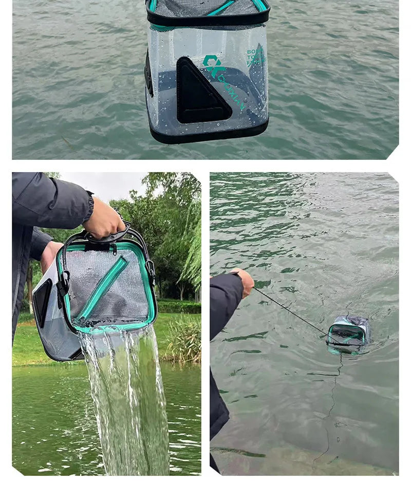 13L Foldable EVA Live Fish Bucket – Thickened Portable Water Tank for Fishing Gear and Accessories