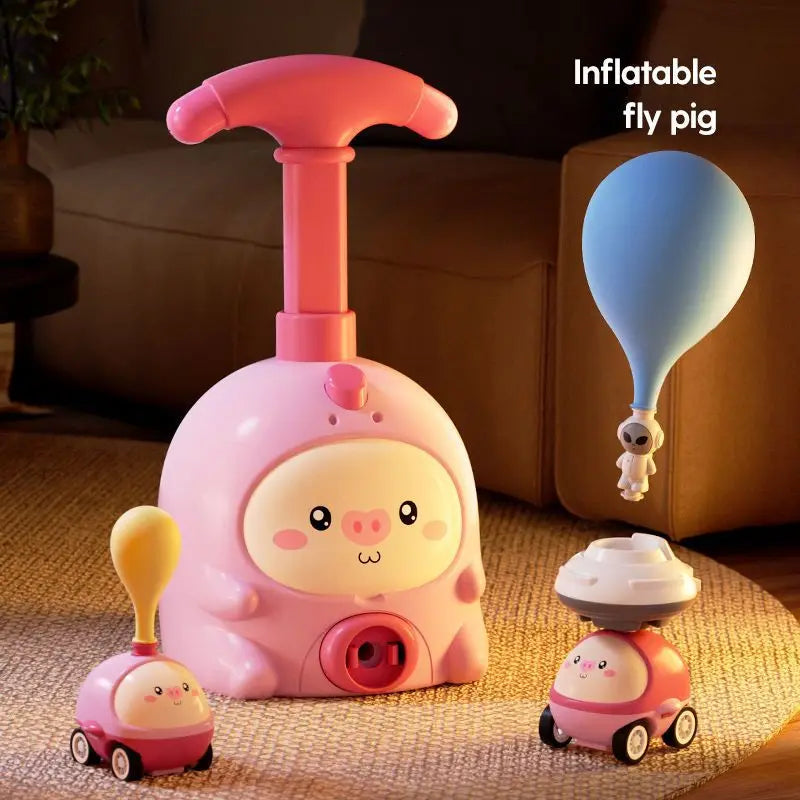 Educational Rocket Balloon Launcher Toy: Inertial Air Power Car Tower Science Toy for Kids - Perfect New Year Gift