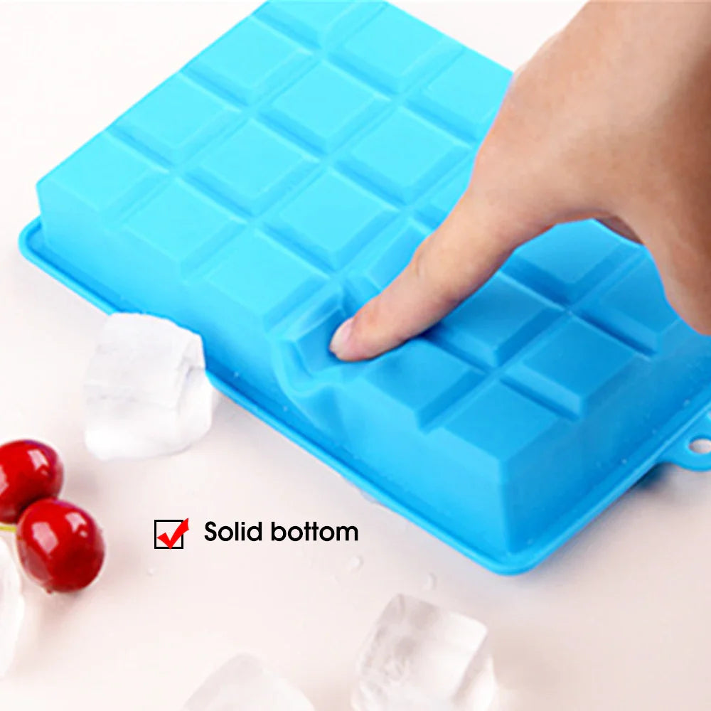 24-Hole Silicone Ice Tray — Square Mold for Ice, Food, Cheese, Jelly, with or without Lid