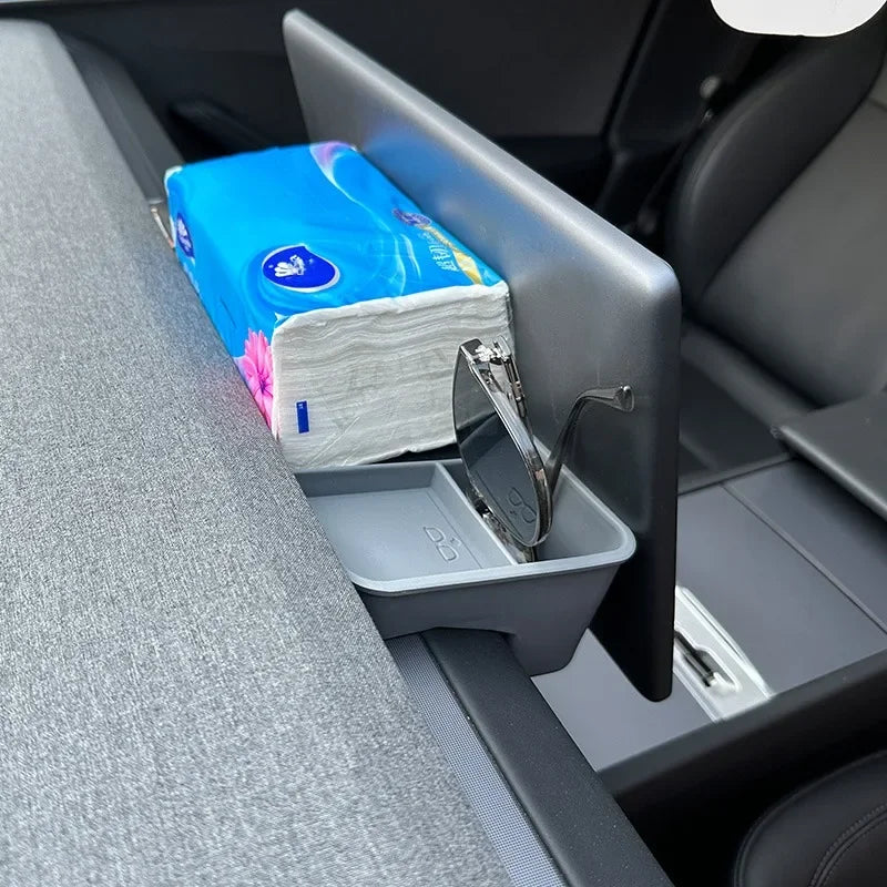 Tesla Model 3 & Highland 2024–2025 Dashboard Storage Tray – Silicone Organizer for Tissue, Glasses & Accessories