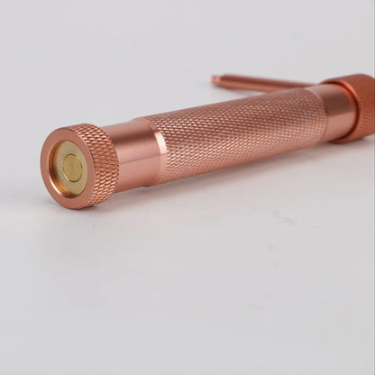 Cake Sculpture Clay Tool Gun – Rose Gold Fondant Extruder with 20 Tips for Sugar Paste Craft
