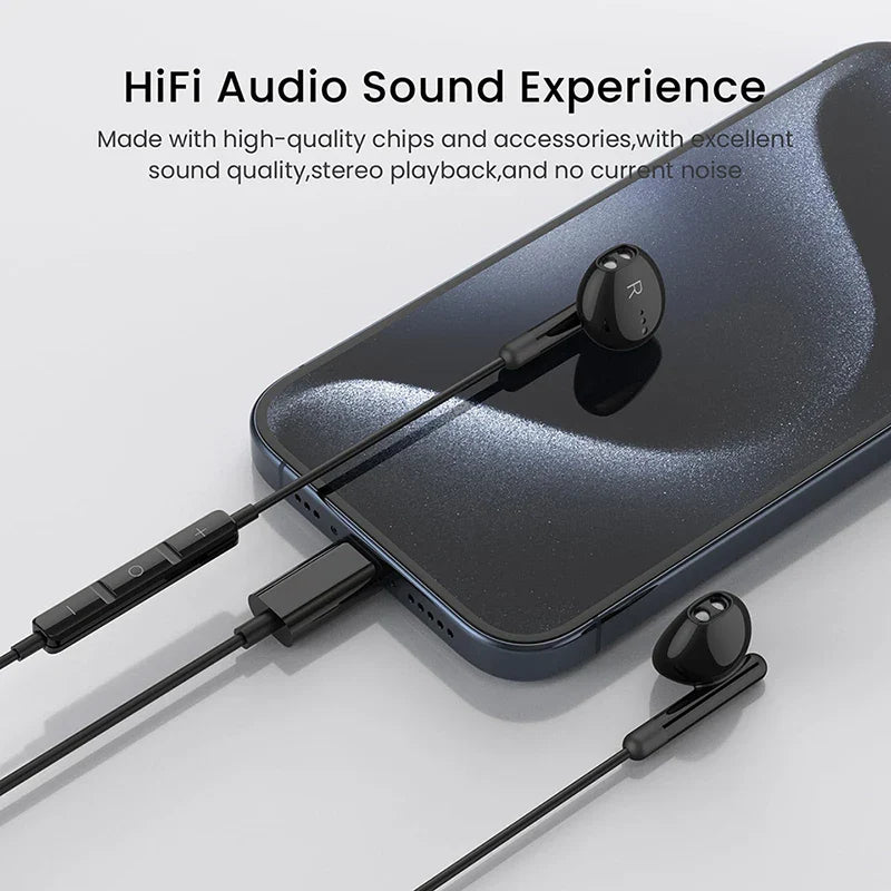 Type-C Wired Headphones for Samsung Galaxy – USB-C In-Ear Earphones HiFi Bass Stereo for S24, S23, S22, A53, A52, Note 20