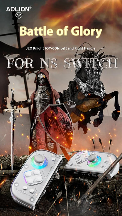 Aolion J20 Knight Wireless Gamepad — Motion-Sensing Custom Joystick for NS Joycon, Left & Right Switch Game Accessories