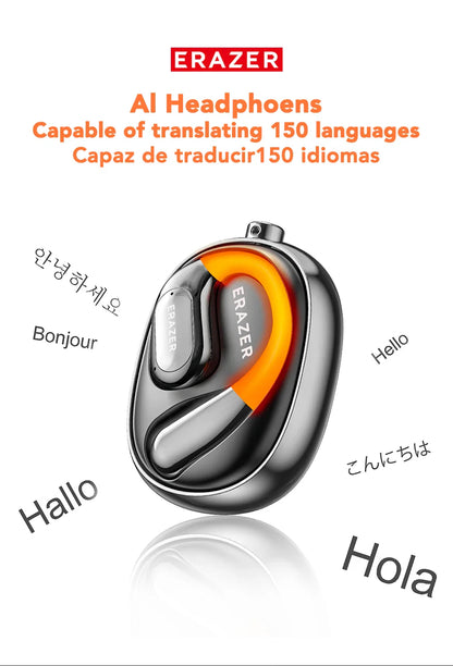 ERAZER XF31 AI Translator Earphones - Bluetooth Translation Earbuds, Sleep ASMR Headset, DIY APP, Wireless Open-Back Headphones