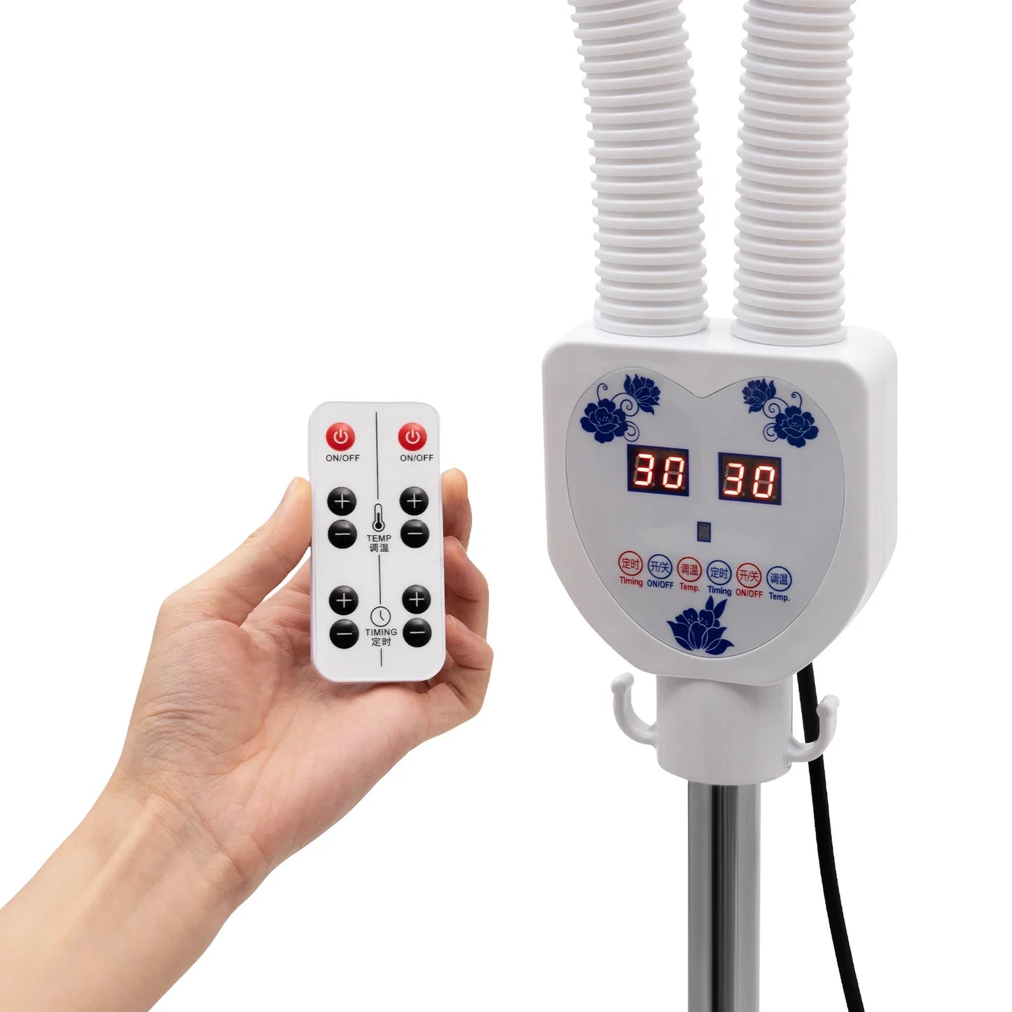 275W Dual-Head Infrared Heat Lamp – Electric Baking Lamp with 360° Adjustable Temperature & Remote Control