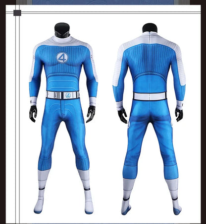 Fantastic Four Thing & Reed Richards Cosplay Costume – Blue Invisible Man Jumpsuit for Halloween & Superhero Events