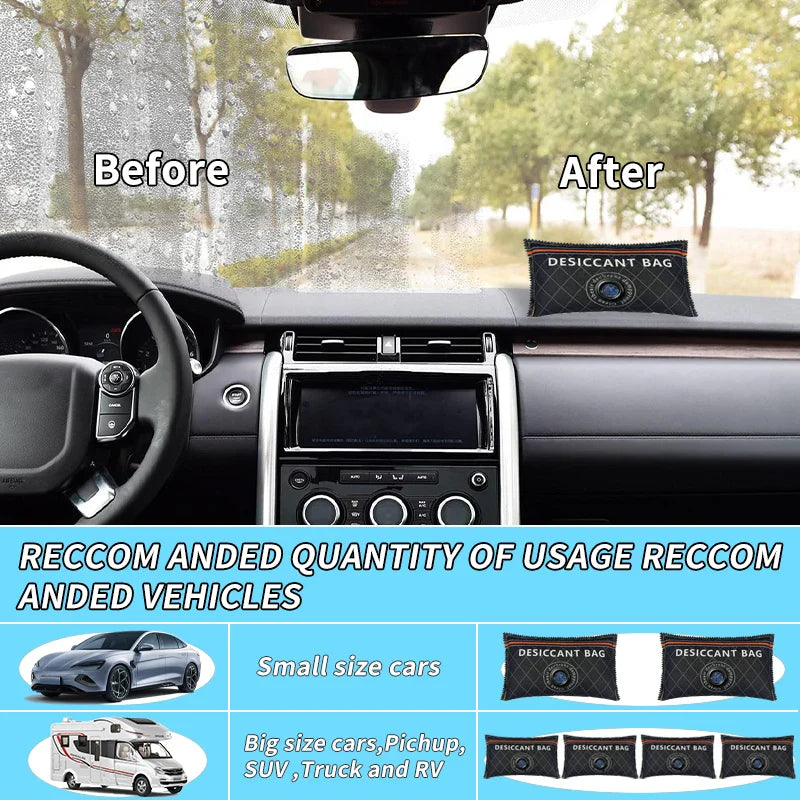 Car & Home Dehumidifier Bag – Reusable Silica Gel Moisture Absorber for Wardrobe, Shoes, Cabinets