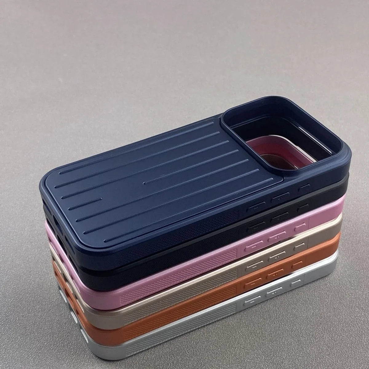 Luxury Striped Phone Case - Glossy Business Cover for iPhone 17, 16, 15, 14 & 13 Pro Max