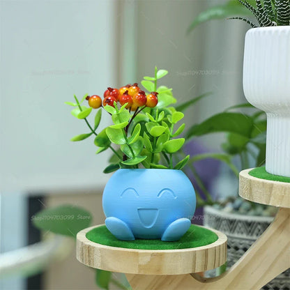 3D Printed Anime Pokémon Oddish Figure – Flowerpot for Dried or Artificial Flowers, Decorative Ornament
