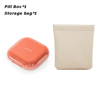 Mini Travel Pill Box — Lightweight 4 Compartment Pocket Medicine Organizer