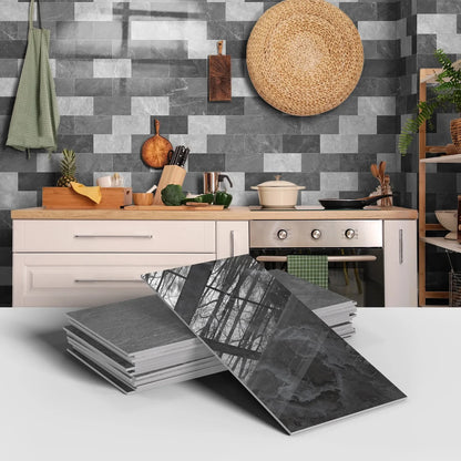 16PCS Marble Pattern Wall Stickers - Waterproof Oil-Proof PET Foam Kitchen Backsplash & Decorative Wallpaper Panels