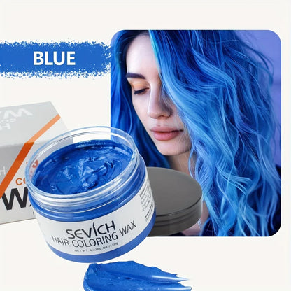 Temporary Hair Color Wax Kit – Washable Instant Hair Dye Cream for Men, Women & Kids, Party Cosplay, Blue, Purple, Red, Green