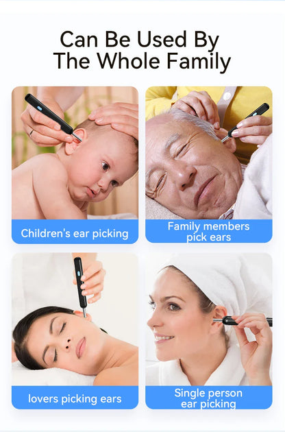 Visual Ear Wax Cleaner with Camera – Safe Earwax Removal Endoscope, 5M Luminous Otoscope & Ear Cleaning Tools for Ear Care