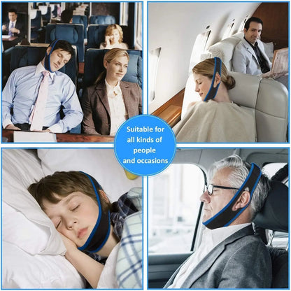 Anti-Snore Chin Strap – Sleep Apnea Belt & Chin Support for Men and Women, Snoring Relief Sleep Aid Tool