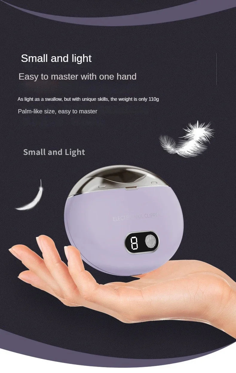 Electric Nail Clipper & Grinder – Rechargeable 3-Speed Nail Cutter, Low Noise, Safe & Easy Operation for Adults, Kids, and Nursing Care