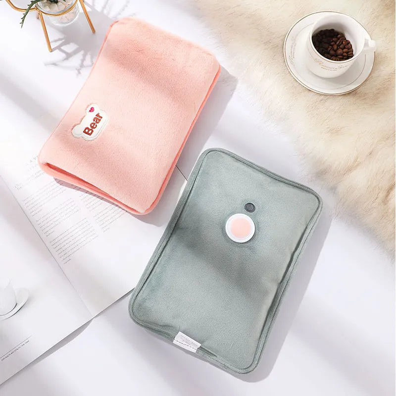 Rechargeable Electric Hot Water Bag - Soft Hand Warmer with EU Plug - Reusable and Convenient Pocket-Sized Warmth for Winter