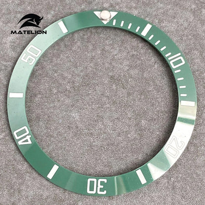 MATELION 38mm Ceramic Bezel Insert — Alloy Watch Ring for 40mm NH35/NH34 GMT Diving Watches