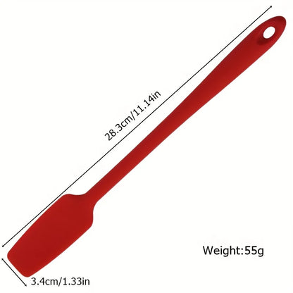 Long Handle Silicone Spatula Jar Scraper – Non-Stick Rubber Kitchen Tool for Blenders, Smoothies, Cooking & Baking