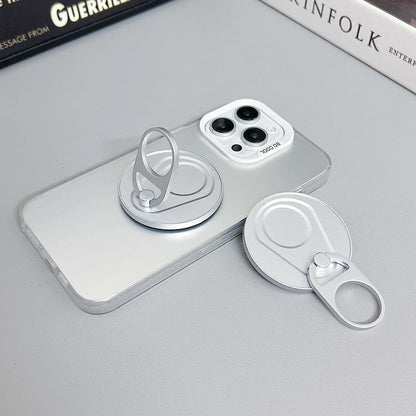 MagSafe Magnetic Zip Top Can Phone Holder – 360° Rotating Alloy Ring with Strong Suction Wall Sticker