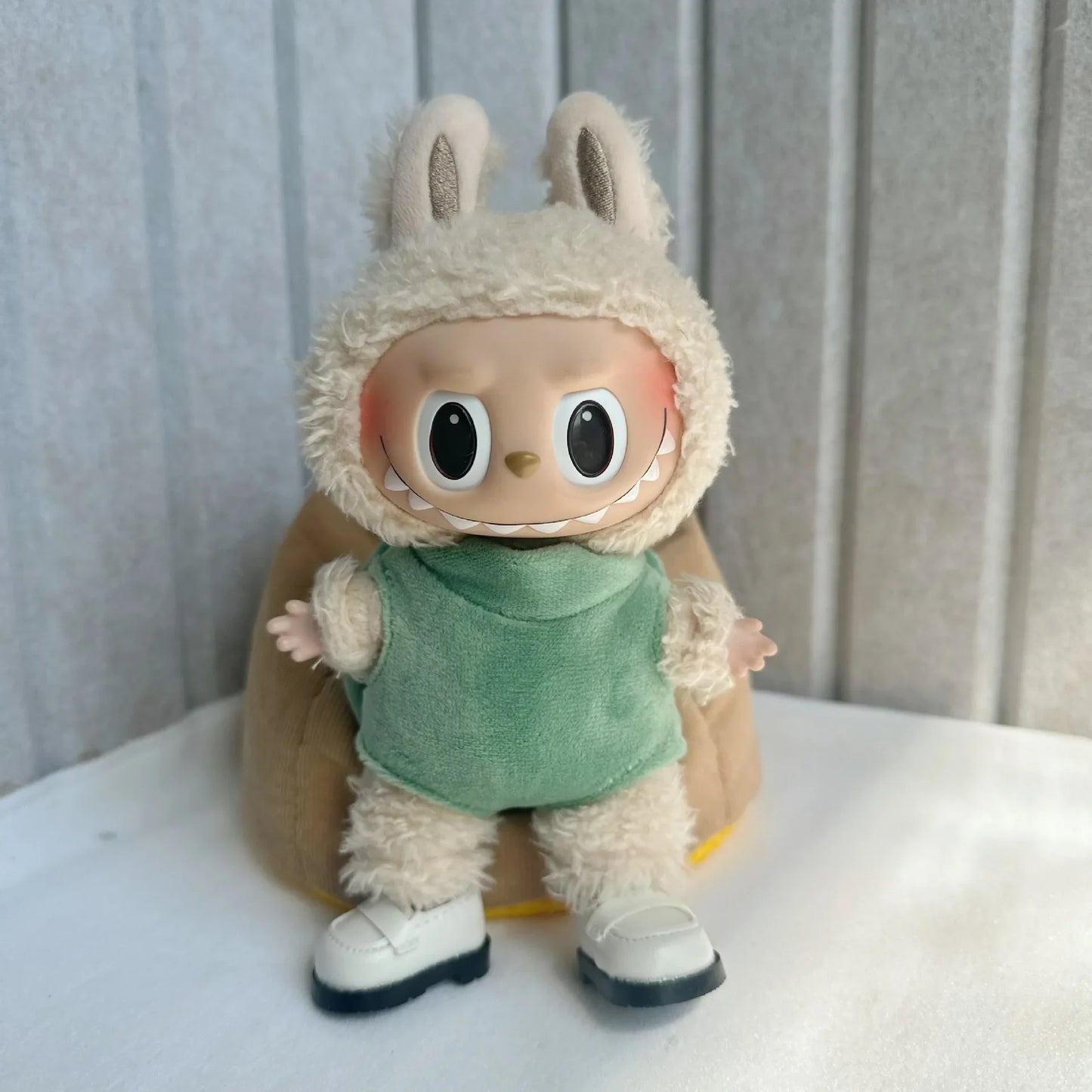 17CM Blind Box Clothes – Macaroon LABUBU Turtle Doll Accessories with Square Leather Shoes