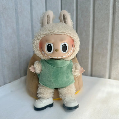17CM Blind Box Clothes – Macaroon LABUBU Turtle Doll Accessories with Square Leather Shoes