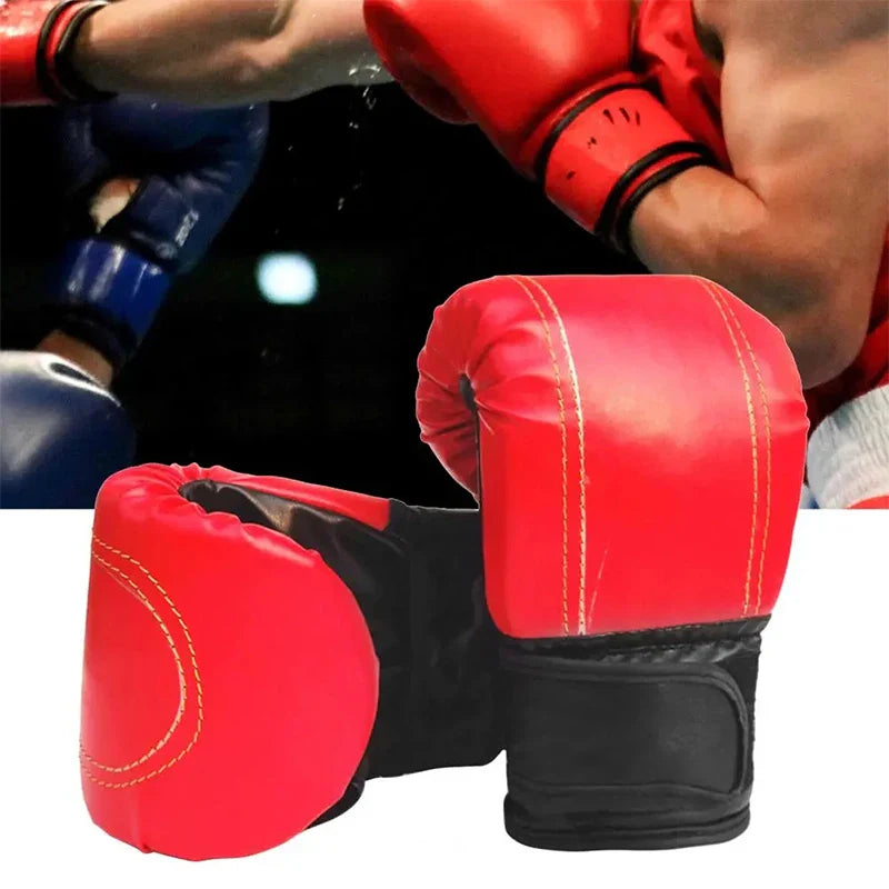 Boxing Gloves for Adults - Unisex Leather Sanda Training Gloves for Men & Women - Sports Protection Mitts