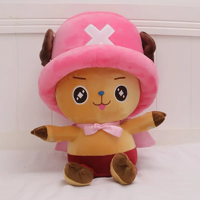 One-Piece Anime Plush — Monkey D. Luffy & Tony Chopper Stuffed Doll, 35–70cm, Sleeping Pillow Toy Gift