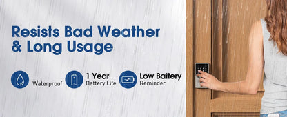 Smart Keyless Door Lock with Touchscreen Keypad – Password & App Unlock, Easy Install, Supports 50 User Codes
