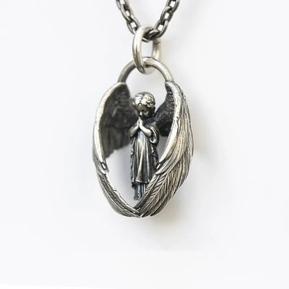 Gothic Skull Jesus Cross Necklace – Punk Catholic Amulet Jewelry for Men, Religious Pendant
