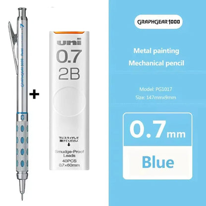Pentel Graphgear 1000 Mechanical Pencil PG1000 – Low Center of Gravity Precision Drafting Pencil 0.3/0.5/0.7/0.9mm Art & Drawing Tool