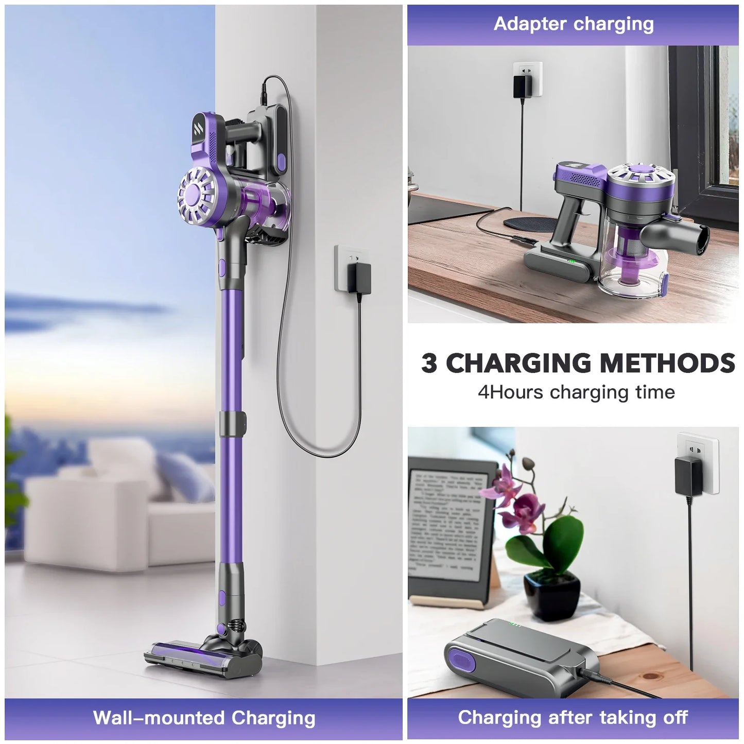 GOOVI V07 Cordless Handheld Vacuum Cleaner - 100KPA Suction Power, 180W, 0.9L Dust Cup, for Pet and Home Cleaning