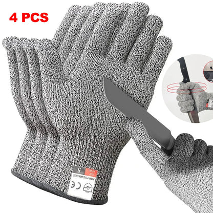 HPPE Level 5 Safety Gloves – High-Strength Anti-Cut and Anti-Scratch for Industry, Kitchen, and Gardening – Multi-Purpose Glass Cutting Protection