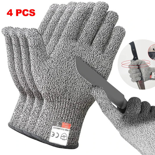 HPPE Level 5 Safety Gloves – High-Strength Anti-Cut and Anti-Scratch for Industry, Kitchen, and Gardening – Multi-Purpose Glass Cutting Protection