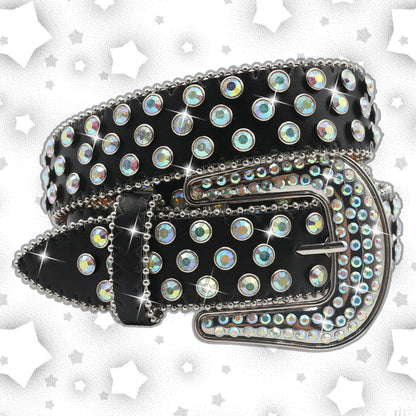 Luxury Rhinestone Belt – Diamond Crystal Studded Fashion Pin Buckle Belt for Women, Stylish Jeans Decoration