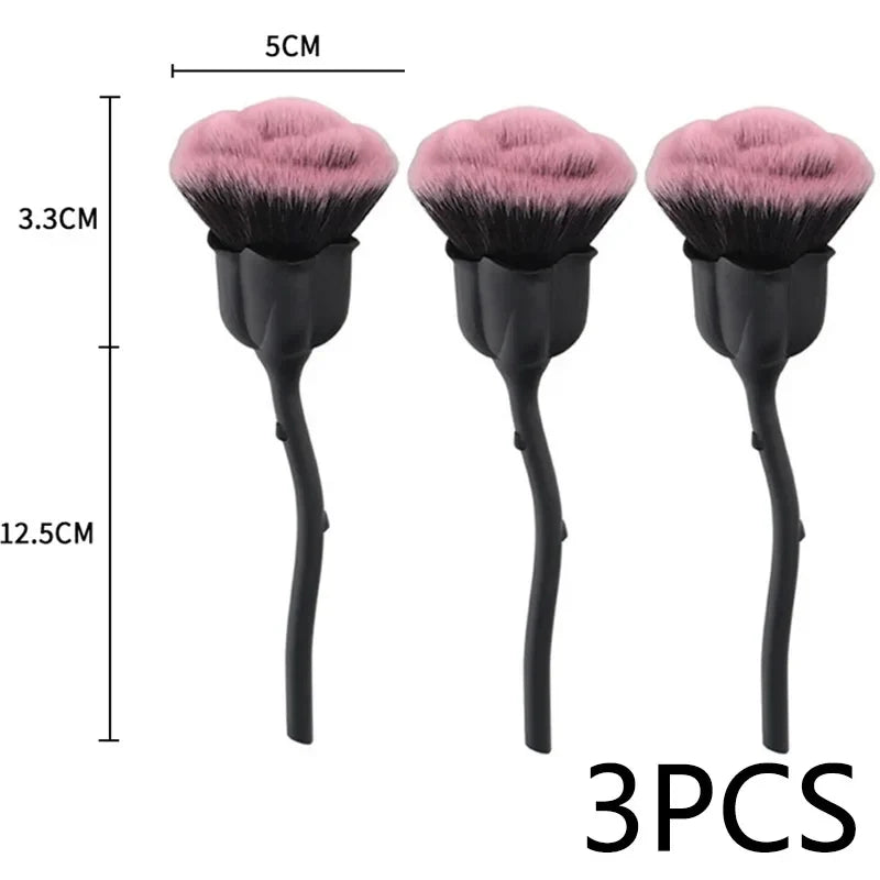 Rose Nail Dust Brush - Soft Manicure & Nail Art Cleaning Brush