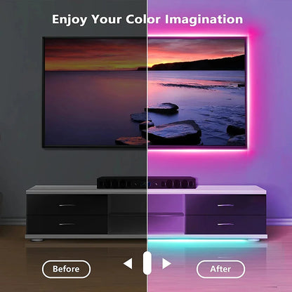 Bluetooth LED Strip Lights – Smart SMD 5050 with APP & Remote Control, Flexible Tape for TV Backlight & Home Decor