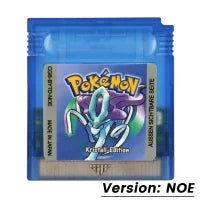 Pokemon GBC Game Cartridge — Red, Blue, Crystal, Gold, Green, Silver, Yellow 16-Bit for GB/SP