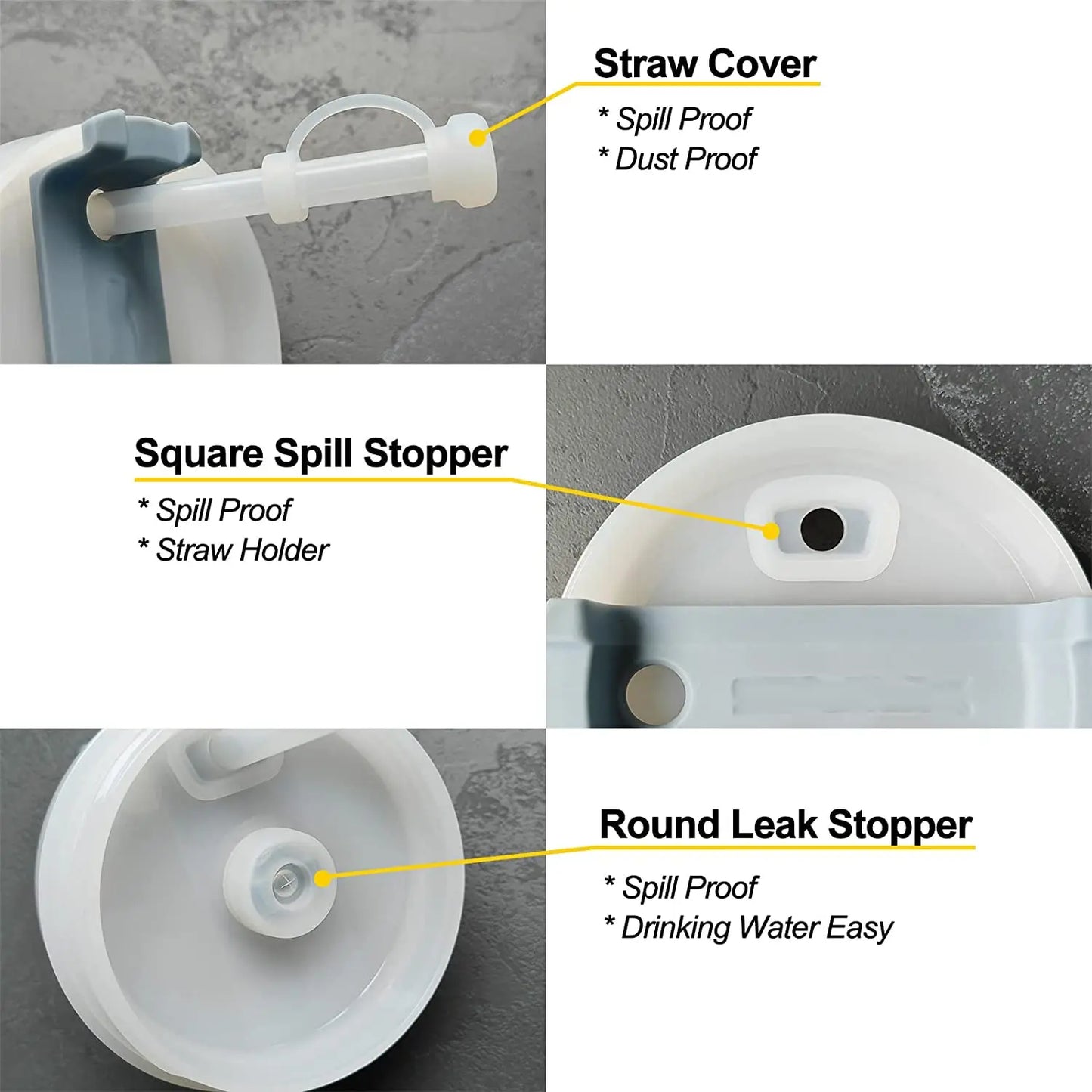 Silicone Stopper Set for Stanley Cup 1.0 & 2.0 - Your Tumbler's Perfect Partner in Leak-Free Sipping!