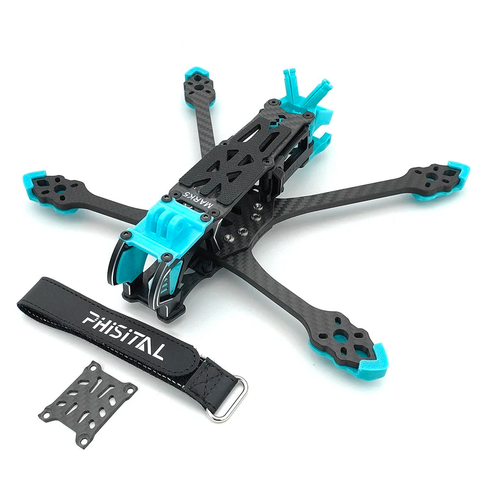 PhiSital Mark5 DC/X O4 Pro 5-Inch Carbon Fiber FPV Frame Kit – RC Freestyle Racing Drone DIY Parts