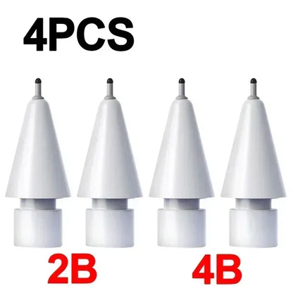 4X Replacement Tips for Apple Pencil 1 & 2 | Soft Silicone Protective Nibs for Touch Screen Stylus