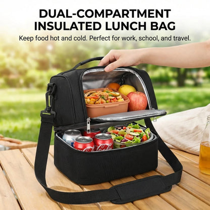 Large Capacity Insulated Lunch Bag – Aluminum Foil Thermal Food Tote for Office, School, Picnic & Travel