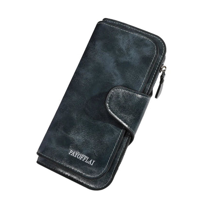 Men’s PU Leather Long Zipper Wallet – Business Card Holder & High-Quality Men’s Handbag Wallet